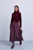 Polka dot subtly gathered waist skirt