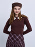 Scalloped Collar Knit Sweater