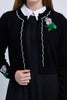 Floral Embellished Contrast Trim Cardigan