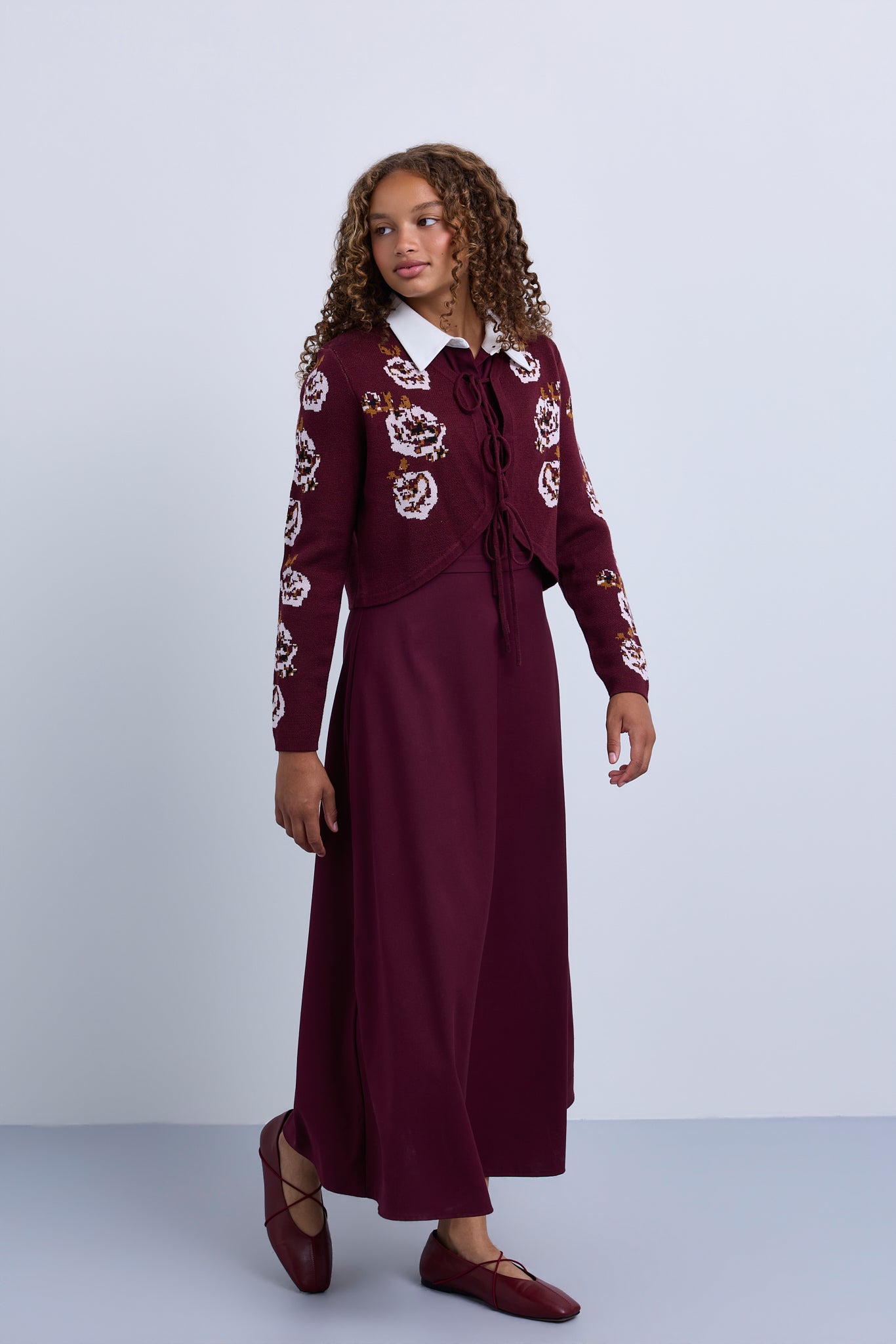 Collared Sleeveless Knit Midi Dress