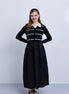 Bow Detail Knit Midi Dress