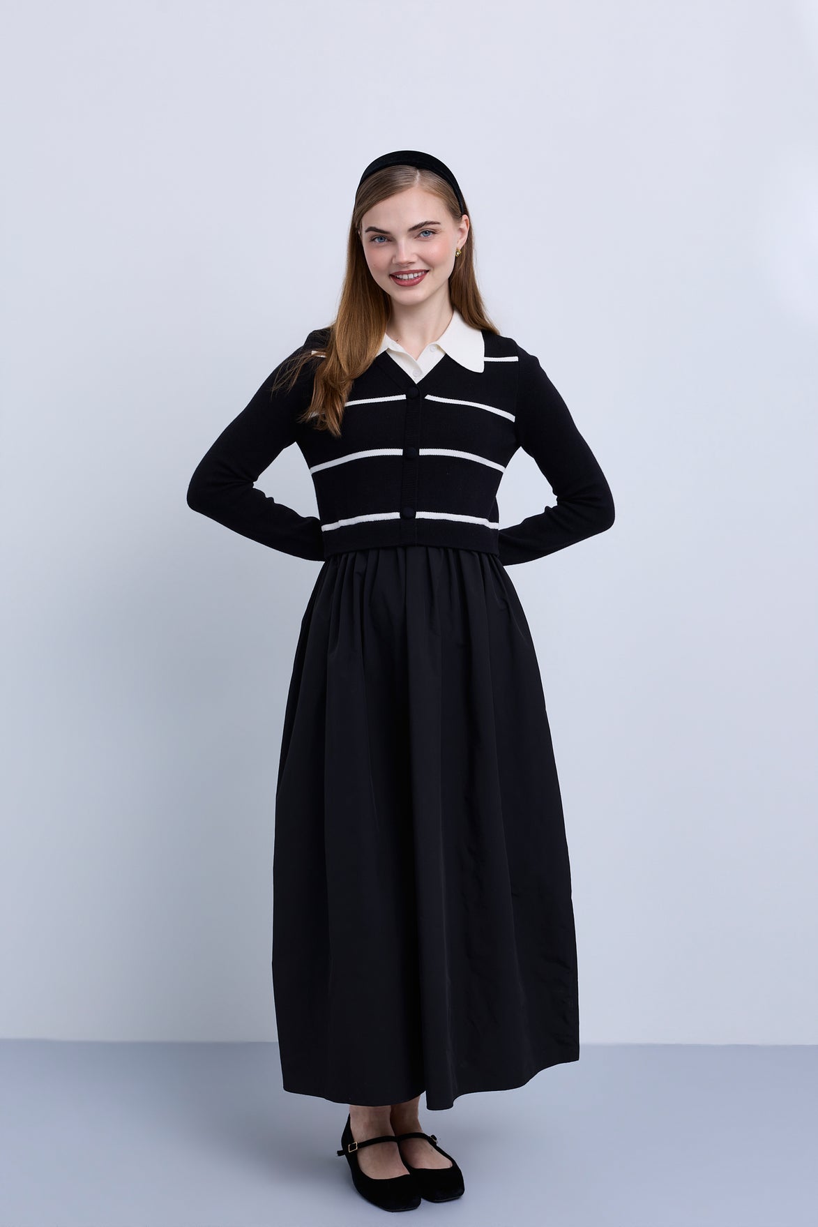 Bow Detail Knit Midi Dress